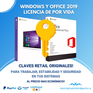 Windows 10 y Office 2019 Licencia de por vida Promo!