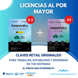 Combo Kaspersky para Android y Kaspersky Plus 3 dispositivo 1año