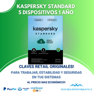 Kaspersky Standard 5 Dispositivos 1 Año