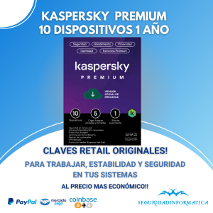 Kaspersky Premium 10 dispositivos 1 año