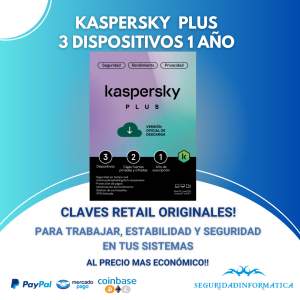 Kaspersky Plus 3 Dispositivos 1 año