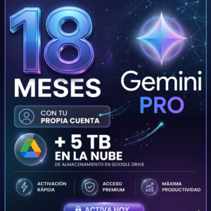 18 Meses de Gemini Pro + 5 TB en la Nube